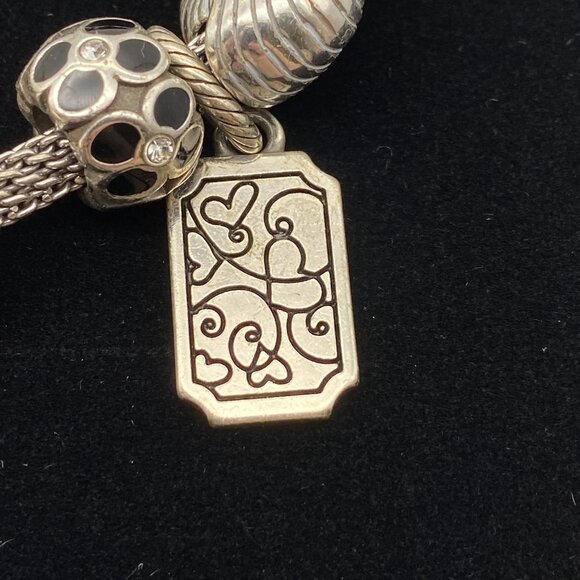 Brighton charm bracelet Popcorn guitar ticket charms rhinestone bling 8" 14 char - Picture 10 of 11